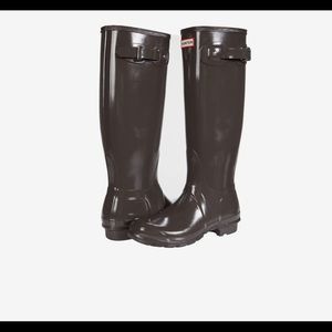 NEW Hunter Tall Gloss Boots Gray